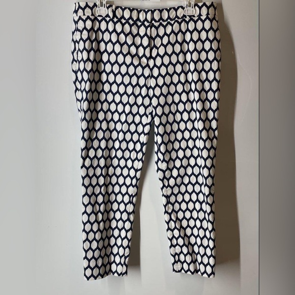 kate spade Pants - Kate Spade Blue and White Geometric Print Capri Pants